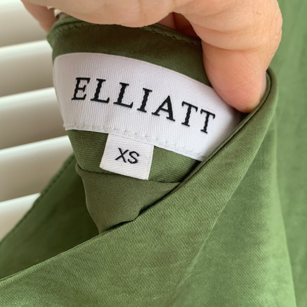 Elliatt Cassini One Shoulder Satin Dress In Fern green - Picture 14 of 16
